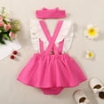 thumbnail image 7 of Huowey Boys Girls Fly Sleeve Ruffles Prints Romper Dress Jumpsuit Bodysuits Clothes, 7 of 7