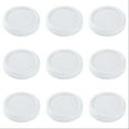 thumbnail image 1 of Wide Mouth Jar Lids 86mm - 12PCS Plastic Canning Lids with Silicone Rings - Leakproof Food Grade Storage Caps for More Jars - Dishwasher Safe Colorful Jar Lids, 1 of 5