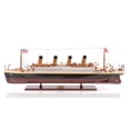 thumbnail image 2 of 10" Black and Red 1912 RMS Titanic Small Boat Hand Painted Decorative Boat, 2 of 3
