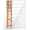 thumbnail image 3 of Shoe Rack for Closet, 4 Tier Shoes Stand,Stackable Shoe Rack Storage Organizer, Adjustable Shoe Organizer Shelf for Entryway, Shoe Storage Space Saver,Orange, 3 of 8