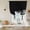 Black White, variant on White Dandelion Tie Up Curtains 45 Inches Long, Kitchen Window Curtains Over Sink, Spring Flowers Plants Vintage Gray Wood Small Window Curtains Shade Balloon Curtains Valances for Bedroom 34"x45"