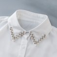 thumbnail image 4 of Helii Women Detachable False Collar V-Front Mock Neck Tie-Back Collar, 4 of 8