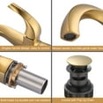 thumbnail image 6 of Wowow Gold Single Hole 1-Handle Bathroom Sink Faucet with Drain and Deck Plate, 6 of 8