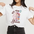 thumbnail image 2 of LIZZHOME Kiss Your Brain Shirt, Teacher Shirts, Brain Shirt, Teacher Gift, Teacher Appreciation, Kindergarten Shirt, Back To School Shirt, 2 of 4