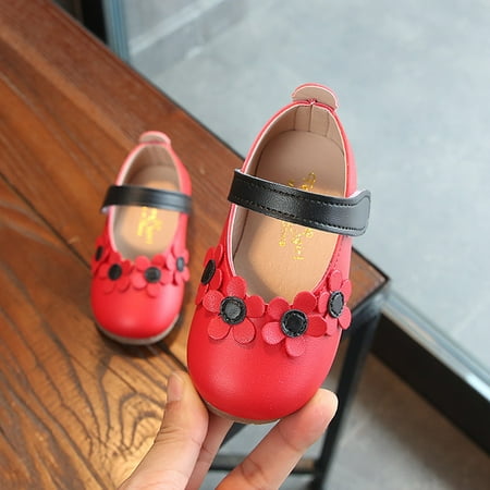 

Dyfzdhu Girls Fancy Cute Flat Pumps Soft Ballerina Shoes Flat Elegant Girls School Dress Shoes For Kids