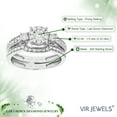 thumbnail image 4 of Vir Jewels 1/3 CTTW Lab Grown Diamond Wedding Bridal Set in Sterling Silver Female Adult, 4 of 5