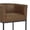 Brown-PU Leather, variant on FANCROU 26" H Counter Height Bar Stools Set of 2, Fabric Barrel Stools with Back and Arms, Beige-Black Leg