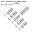 thumbnail image 3 of Boquilla Uxcell de 0.4mm-1.2mm adecuada para impresora 3D para cabezal de extrusión V6 para filamento de 1.75mm 5 piezas, 3 of 5