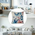 thumbnail image 3 of Colorful butterflies Linen toss pillowcase Decoration pillowcase Gift preferred 20x20" Cushion cover 2 set Sofa pillowcase Sofa bedroom living room car, 3 of 8