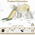 thumbnail image 2 of 11 in 1 Toddler Slide, Kids Indoor Slide for Toddlers 1-3 Years Old, Pipleo Toddler Indoor Playground with Drawing Board, Ring Toss, Basketball Hoop and Storage, 2 of 8