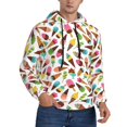 thumbnail image 2 of Cauagu Ice Cream Popsicles for Men's Pullover Hooded Sweatshirt Athletic Casual Hoodie Aautumn Hoodie Sweatshirt for Men Pullover Casual Hooded Sweatshirt-Large, 2 of 7