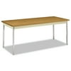 HON HUTM3072.C.L.CHR 72 in. x 30 in. x 29 in. Rectangular Utility Table - Harvest/Putty/Chrome
