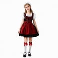 thumbnail image 2 of Sgkm Toddler Girl Dress Oktoberfest Costume Girls Dirndl Dress with Apron Children Dirndl Midi Dresses Baby Teen Clothes, 2 of 3