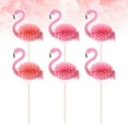 thumbnail image 4 of Clispeed 10Pcs Pink 3D Flamingo Cake Picks for Summer Party Cake Decoration and Appetizer Use, 4 of 5