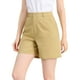 thumbnail image 1 of INSPIRE CHIC Bermudas De Algodón De Pierna Recta Hasta La Mitad Del Muslo De Cintura Alta Para Mujer Caqui claro M, 1 of 6