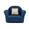 thumbnail image 2 of Plush Keet Children's Chair Navy, with accent pillow, 2 of 6