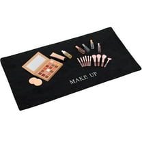 FRCOLOR Makeup Desk Mat Black Cloth 1Pack Easy to Clean Sleek Design