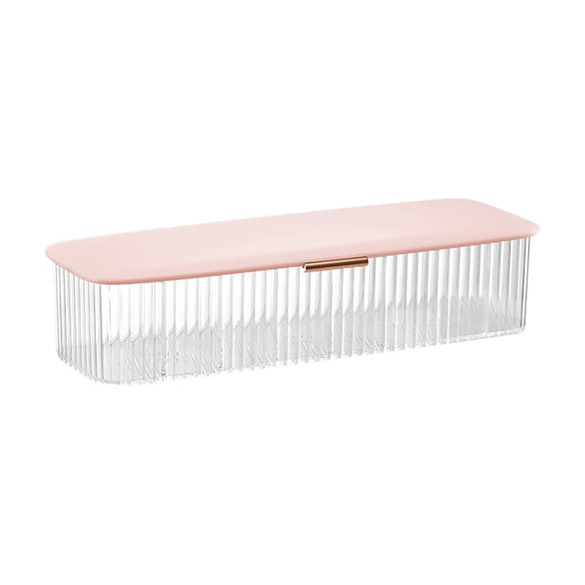 Caja de almacenamiento de cables Bearachild contenedor transparente ABS organizador Rosado