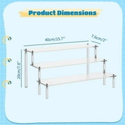 Acrylic Riser Display Shelf, Tabletop 3-Tier Display Riser Organizer, Countertop Display Stand, Large Showing Shelf for Display Cupcake/Perfume/Makeup Collection