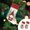 A12, variant on Suncoda Christmas Tree Decorations, Knitted Christmas Stockings with Santa Claus and Snowman Designs Red Gift Bags Ideal for Christmas Tree Hanging Decoration