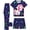 3-piece unicorn, variant on ATAIKU Kids Girls 3PCS Pajama Set Short Sleeve Pjs with Shorts and Pants Children Sleepwear Unicorn Loungewear 3 to 12 Years