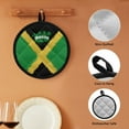 thumbnail image 6 of ZUXONGSY Jamaica Flag 2 Pack Pot Holders Kitchen Organizer Microwave BBQ Hotpads Multifunctional Kitchen Cooking Baking Grillng Supplies Round Insulated Oven Gloves for Women Men, 6 of 7