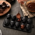 thumbnail image 5 of Skull Silicone Mold with 10 Cavity Non-Stick Design, Black Silicone, for Baking, Ice Making, and Resin Crafts, 5 of 6