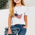 thumbnail image 2 of GERsome Unisex Kid's American Flag Short Sleeve T Shirts 4th of July Crew Neck Pullover Patriotic Tops, Toddler, Little Kids Boys, Girls, Sizes 2-3 Years, 2 of 4