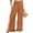Orange, variant on Satingcolo Women Linen Pants Summer Ruffle Wide Leg Palazzo Pant Smocked Waist Travel Lounge Trousers Beach Vacation Outfits Beige M