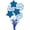 Hanukkah Blue Glitter, variant on PMU Happy Hanukkah Glittered Menorah 18 Inch Mylar Balloon Pkg/1