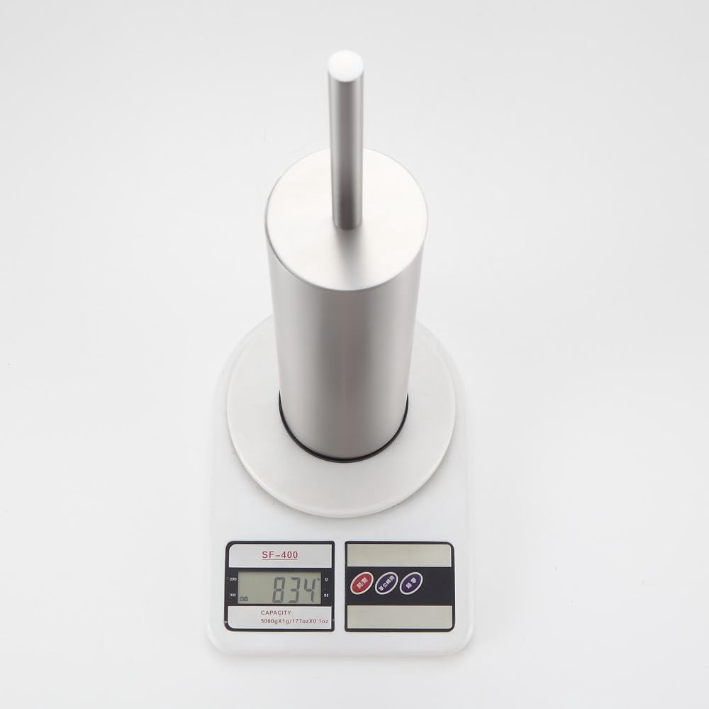 Toilet Brush and Holder Set Brushed Nickel Round Stainless Steel