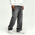 thumbnail image 5 of Cmfcve Hip Hop Baggy Jeans for Men Casual Wide Leg Denim Pants, 5 of 8