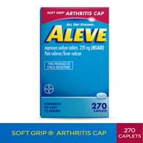 Aleve Caplets Soft Grip Arthritis Cap Naproxen Sodium Pain Reliever, 270 Count