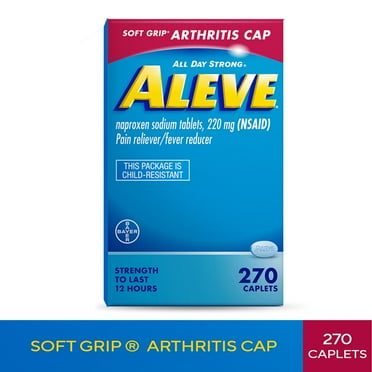 Aleve Caplets Soft Grip Arthritis Cap Naproxen Sodium Pain Reliever, 270 Count
