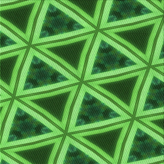 Ahgly Company Indoor Square Patterned Green Area Rugs, 4' Square