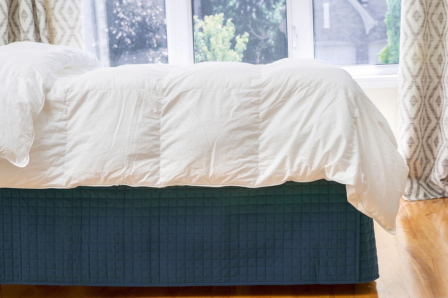Gouchee Home Grid Quilted Bedskirt