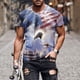 thumbnail image 4 of Camisetas de Cuello de la Tripulación de los Hombres de Verano Redondo Cuello Impreso Camiseta, Top Atlético de Secado Rápido Casual para los Hombres, 4 of 5