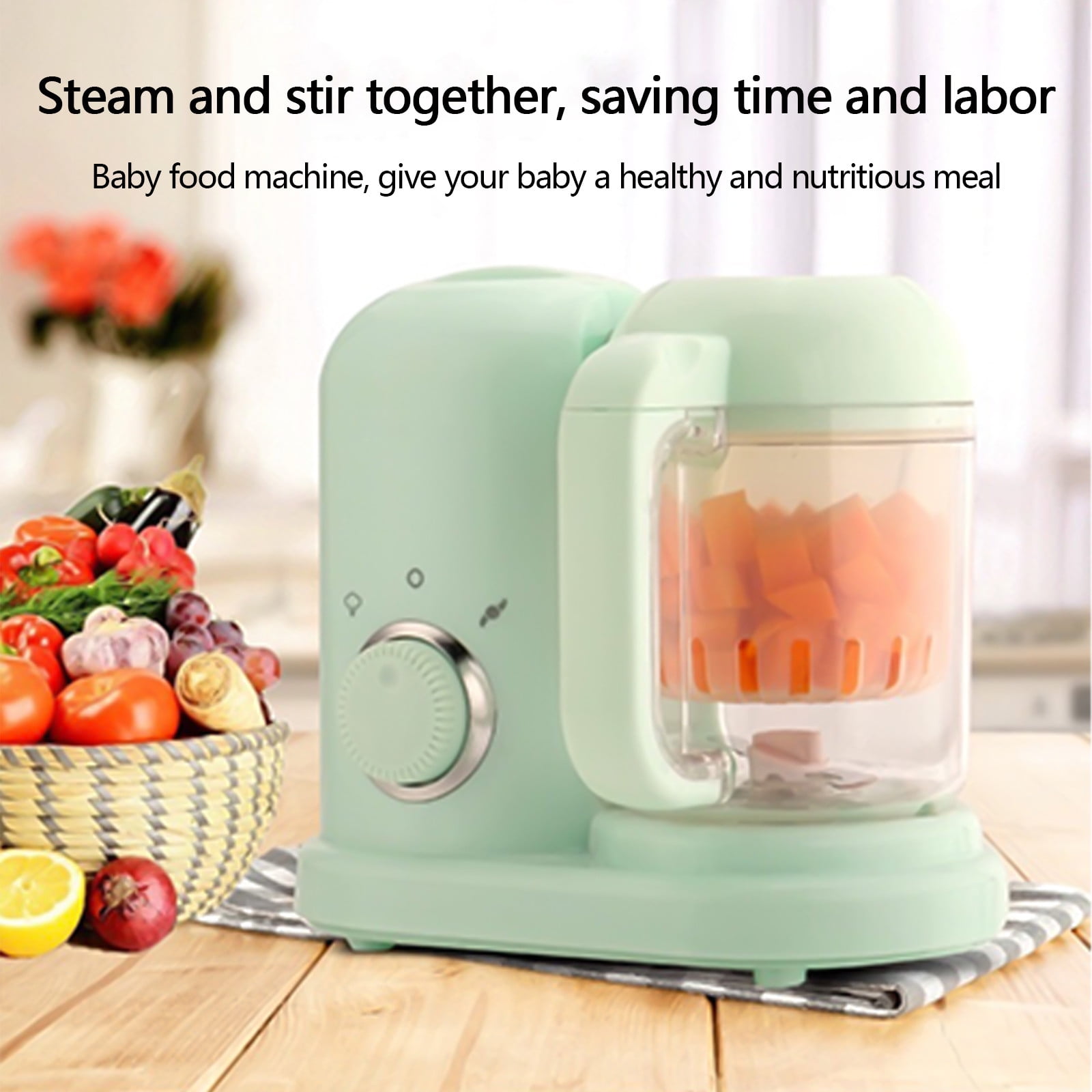 Baby Food Maker 220V Supplementary Food Cooker Baby Food Processor Kids  Food Mill Steaming Stirring Warming Cooking Machine