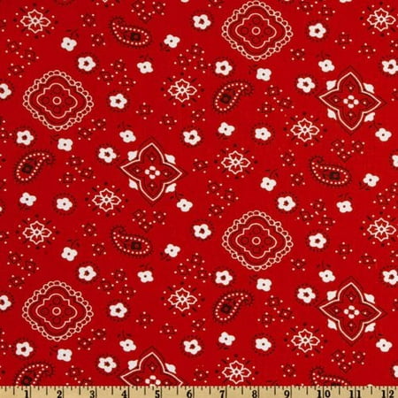 Custom Drapery - Window Curtain Valances Bandana Red Fabric, Handmade Custom Made By Lynns Draperies
