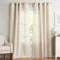 thumbnail image 2 of Exclusive Home Curtains Loha Linen Grommet Top Curtain Panel Pair, 54x84, Ivory, 2 of 8