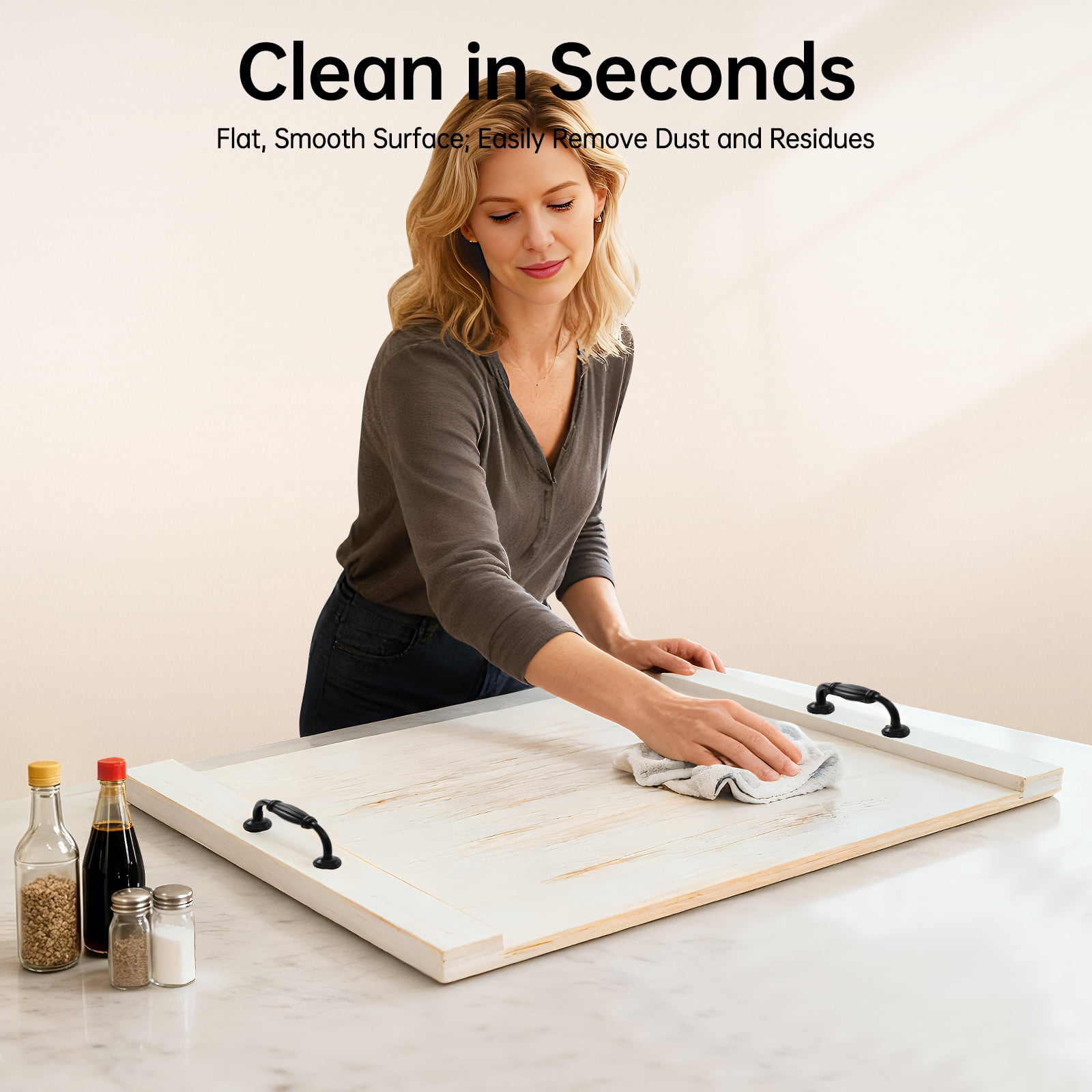 ChicHomey Stove Cover & Chopping Board 2-in-1,Non-Slip Handles & Burr-Free Surface, for Vegetables, Fruits, and Utensils