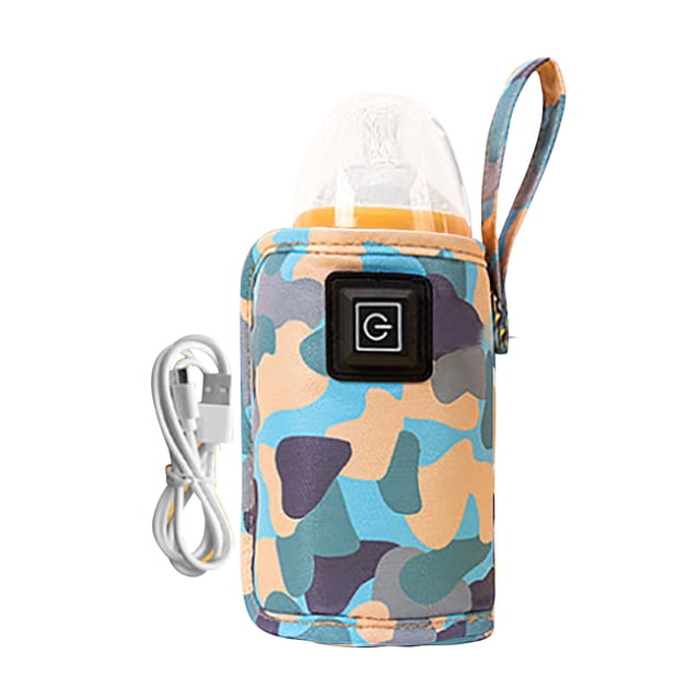 Aislante para Cochecito Bebé Con Termostato Leche Calefacción Caja USB Portátil Camuflaje Viajes en Casa
