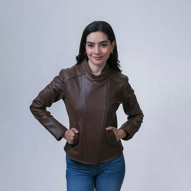 CHAMARRA DENISSE PIEL BORREGO CAFÉ