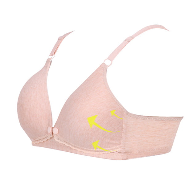 Cotton Nursing Bra Breathable Breastfeeding Bras for Women Maternity Bra  Plus Big Size Easy Feeding Bra Wire (Bands Size : 38, Color : Pink 2) :  : Clothing, Shoes & Accessories