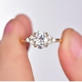 thumbnail image 4 of Cora Jewellery 1.35CT Muse Setting Oval Moissanite Solitaire Engagement Ring For Women, 18K Rose Gold, 4 of 6