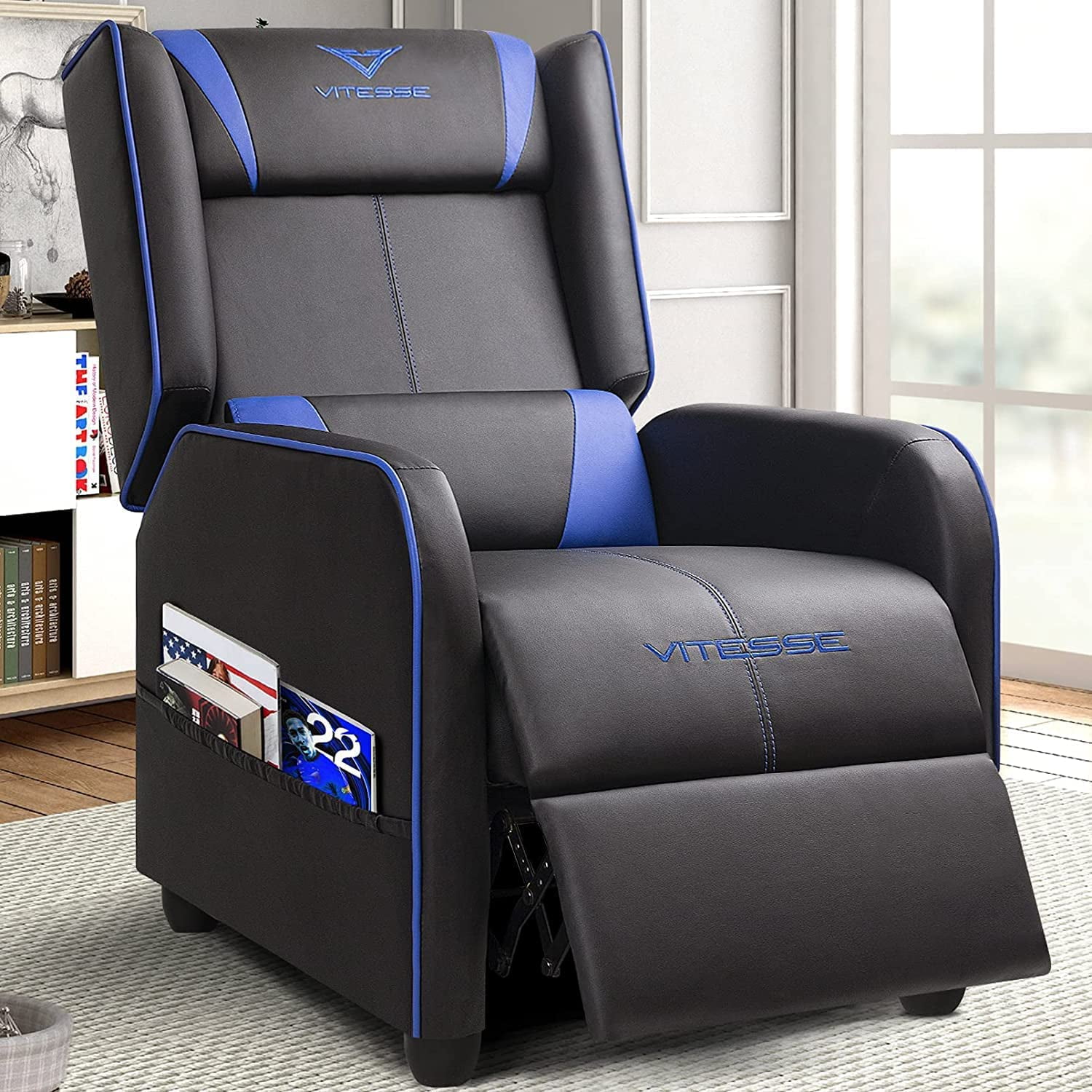 VITESSE Gaming Recliner Chair Racing Style Single PU Leather Sofa
