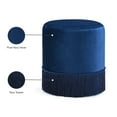 thumbnail image 2 of Meridian Furniture Teddy Contemporary Velvet Ottoman/Stool in Navy, 2 of 4