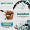 thumbnail image 5 of FICISOG 7 Speed Womens Bike with Rattan Basket & Lock, 24/26 inch Beach Cruiser Bike for Women, Womens Commuter Bicycle Lightweight City Bikes for Adults Ladies, 5 of 8