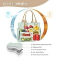 thumbnail image 3 of Holuxer Insulated Lunch Tote Bags for Women, Large Fashion Messenger Crossbody Shoulder Bag, Simple Ladies Cooler Purse Portable Leakproof Lunchbox Handbags for Work/Picnic (Green 12L), 3 of 6