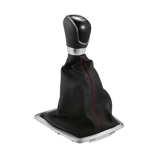 Perilla de cambio Unique Bargains con cubierta de polvo, palanca de cambios manual de 6 velocidades para Ford Focus, plástico negro